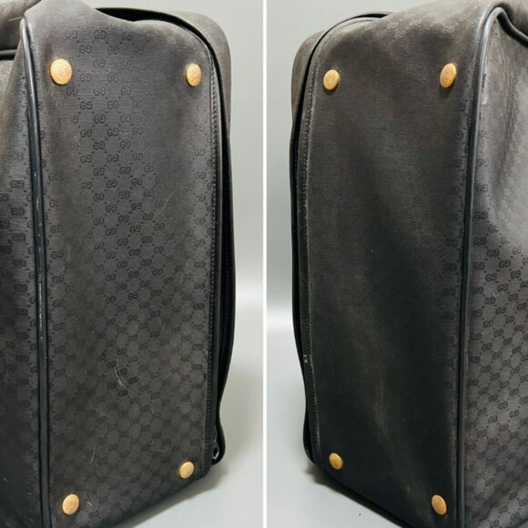 Gucci Micro GG Sherry Line Boston Bag PCV x Leather Large Capacity Unisex Model - Picture 4 of 10